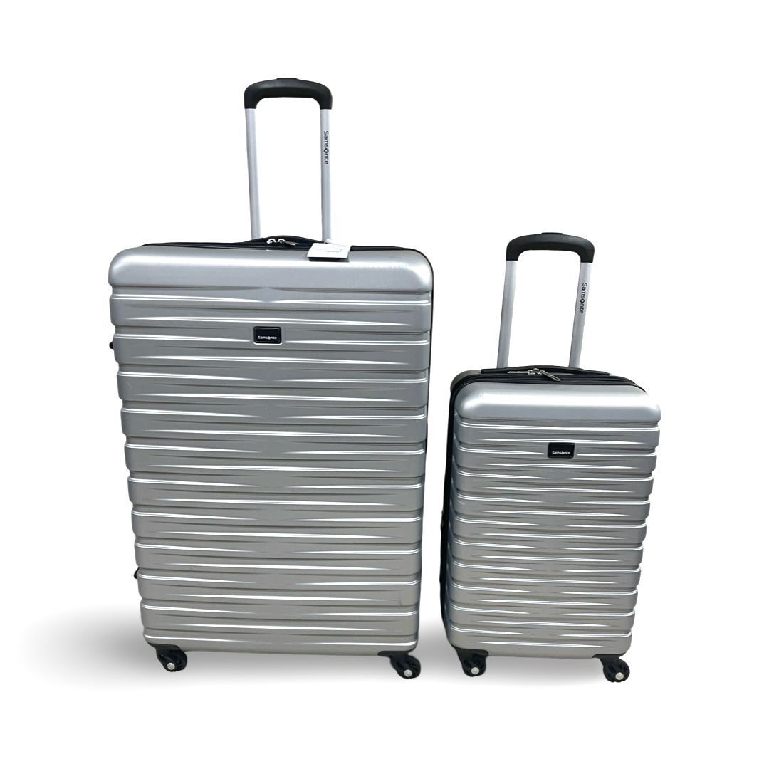 SAMSONITE Uptempo X Hardside 2 Piece Carry-on and Large Spinner Set – SILVER