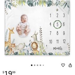 Safari Baby Month Blanket