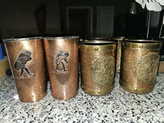Copper vintage Mexican collectible cups OBO