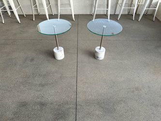 Glass end tables