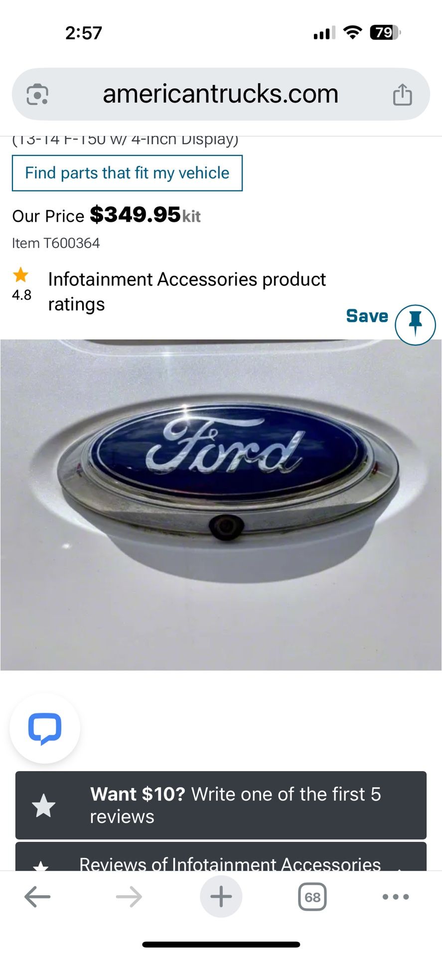 FORD F150 2013 OEM Camera Housing and logo