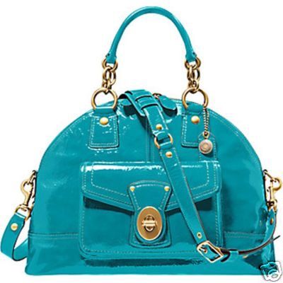 Coach Teal Francine bag set