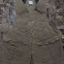 Vintage Filson Style 32 Waxed Tin Cloth Hunting Vest