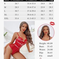 Genhoo Women Teddy Lingerie One Piece Deep V Leather Bodysuit Floral Lace Up Nightwear