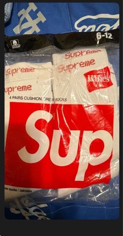 Supreme x Hanes Cushion Crew Socks 4-Pack