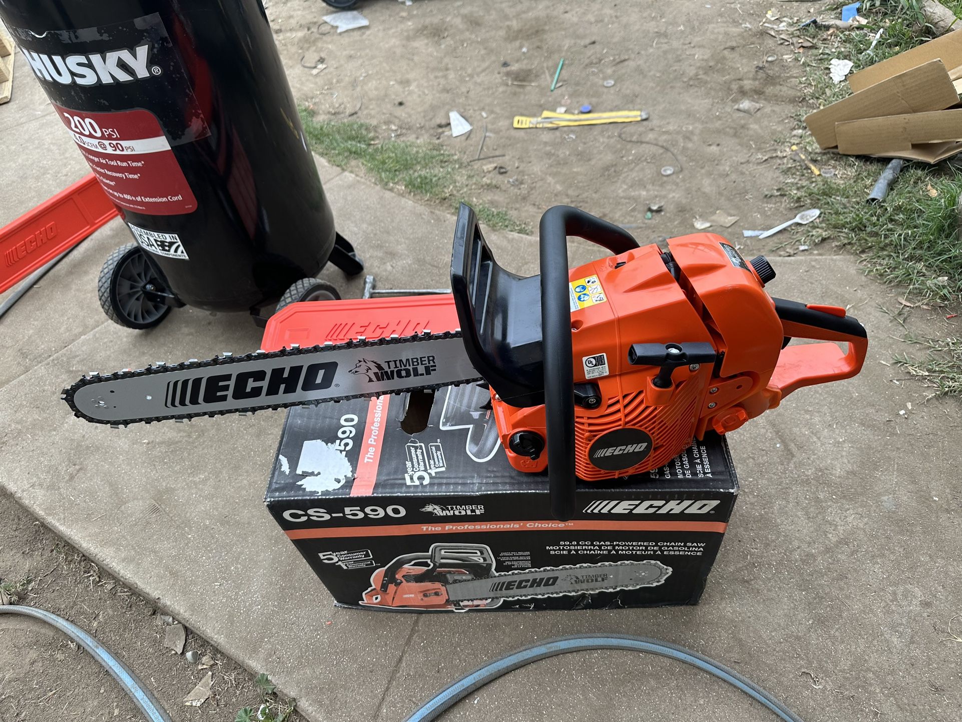 ECHO 20 in. 59.8 cc Gas 2Stroke Rear Handle Timber Wolf Chainsaw for Sale in Gardena, CA OfferUp
