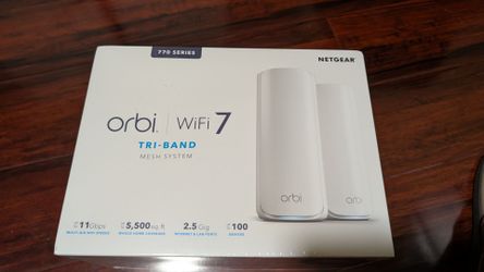 NEW SEALED Netgear Orbi 770 WiFi 7 Mesh System (RBE772)