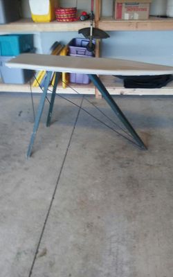 Antique Wood green ironing board very nice condition.