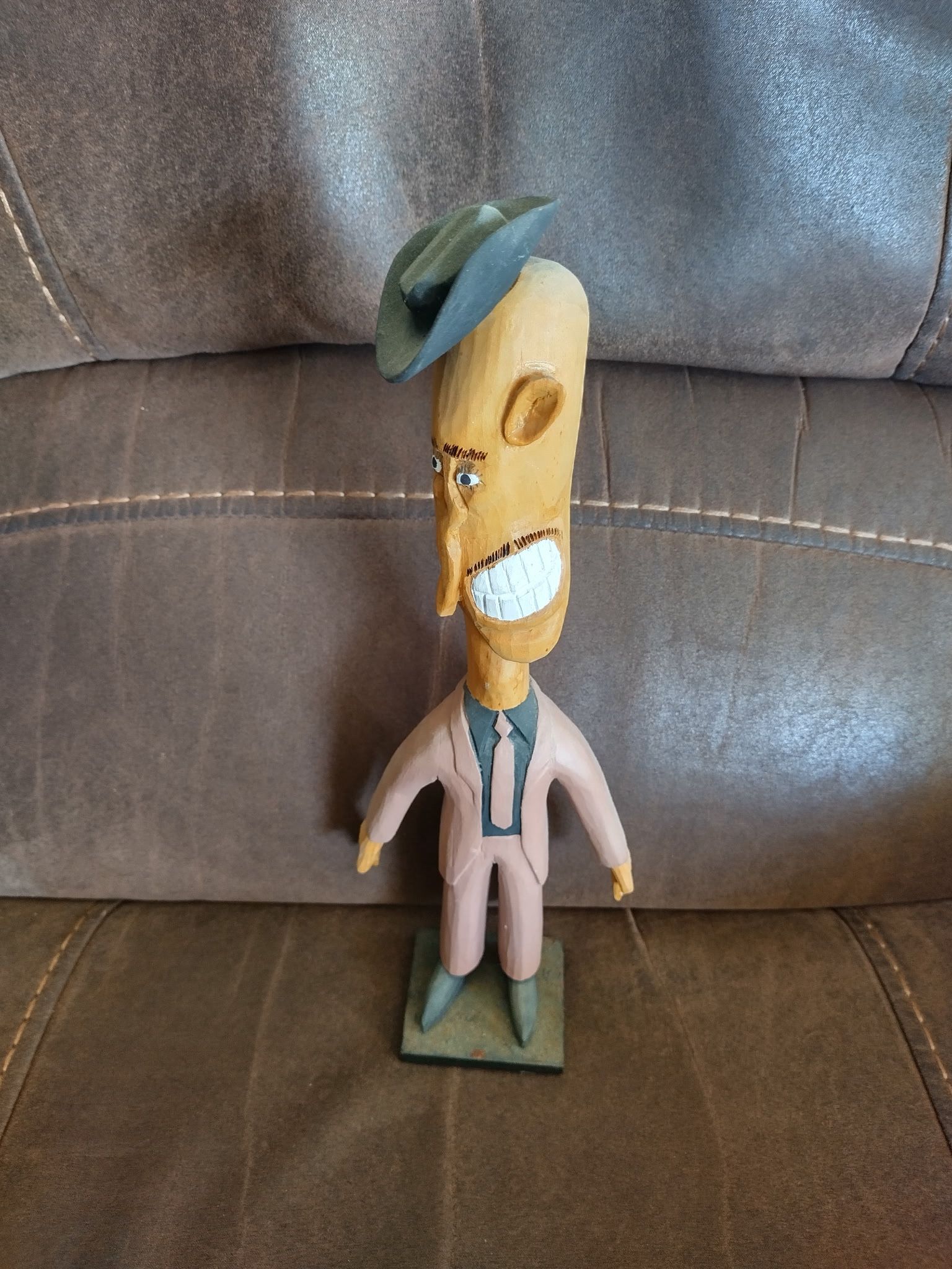Folk Art Sulton Rogers Wooden Male Sculpture