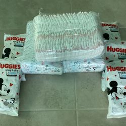 Huggies Diapers  3 packs of 28 count size 2 $5.00 each - 84 Count $15.00 5 packs of 3 size 3 $5.00 Firm