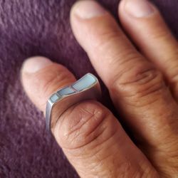 70'S Silver Wave Ring Size 9