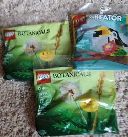 ** 🧱 LEGO Bundle – Botanical Wildflowers (x2) + Creator Tropical Toucan Polybag | New & Sealed**