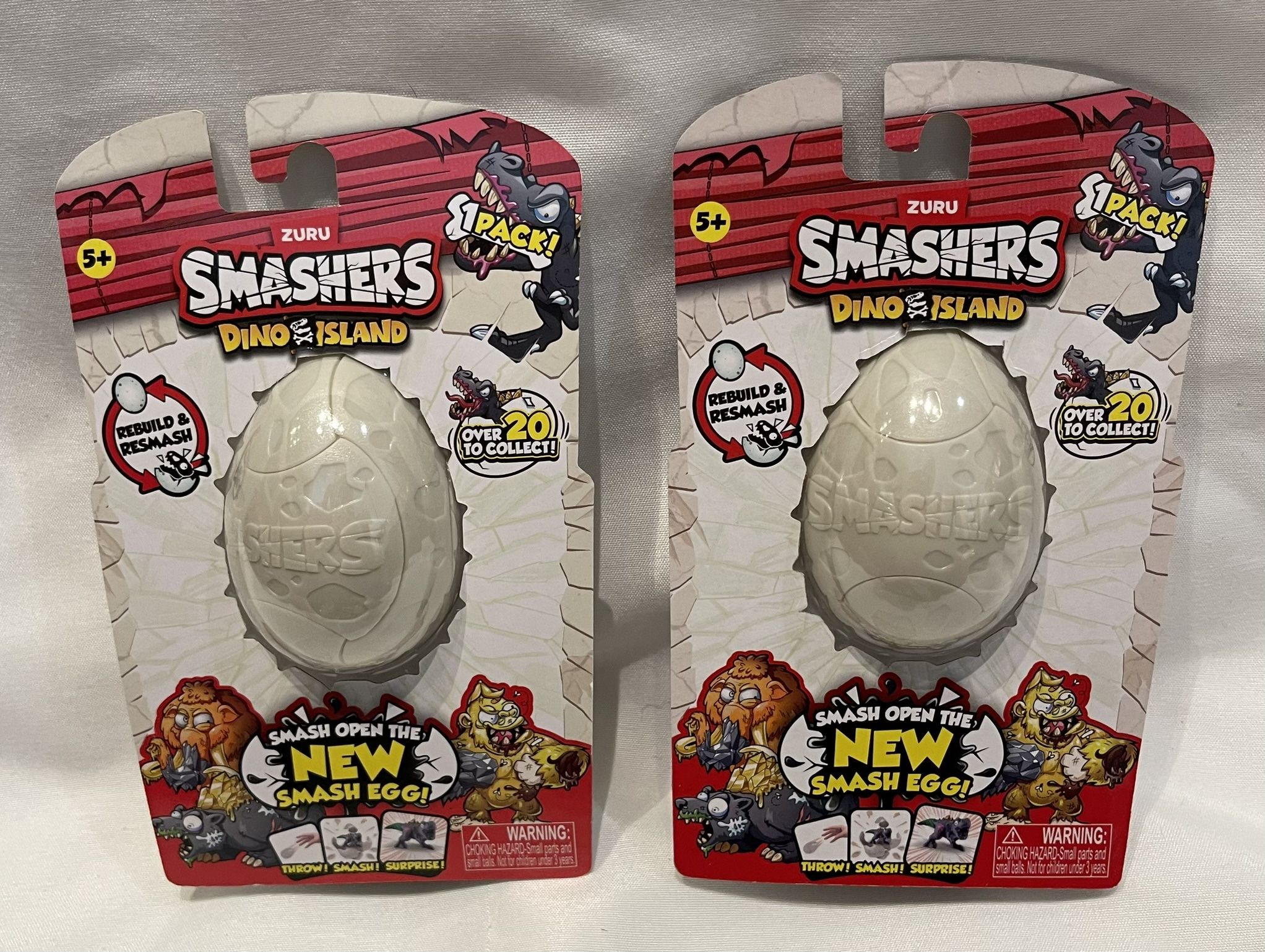 Zuru Smashers Dino Island Nano Egg Collectible Dinosaur Surprise - Lot of 2