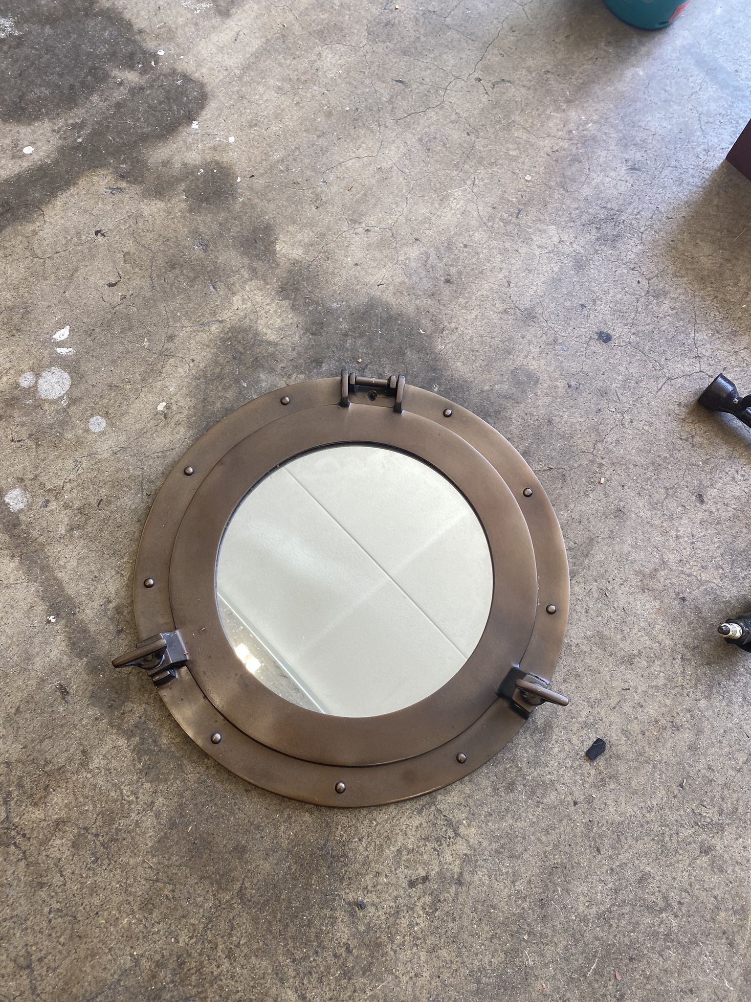 12'' Vintage Ship's Porthole Face Mirror Nautical Marine Porthole Wall