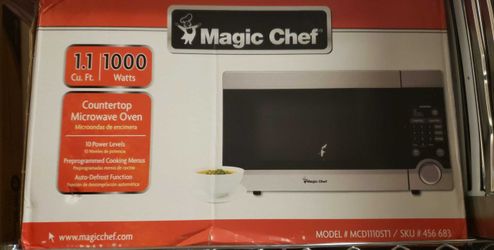 Magic Chef 1.1 cu.ft Countertop Microwave in Stainless Steel