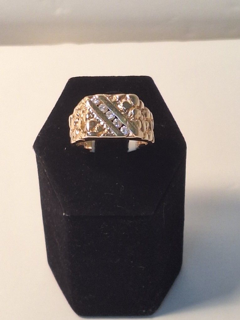 Dimond Nugget Ring 14k 7g / .25 CTW