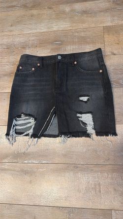 Free People Black Denim Skirt Size 27