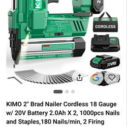 Kimo 2"brad Nailer Cordless 