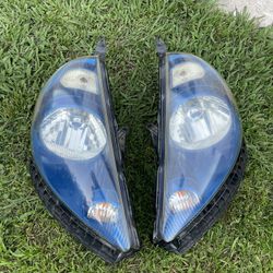 2007~2008 Honda Fit OEM Left & Right Halogen Headlights Vivid Blue Pair Of 2