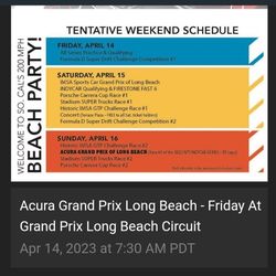 General Admission to Grand Prix Long Beach April 14
