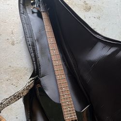 Electric Bass, Gig Bag and Amp