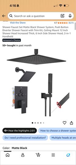 Rainfall shower system