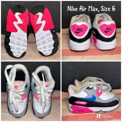 Nike AirMax Girls Shoes Pink Size 6 Air Max