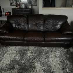 Leather Couch and loveseat