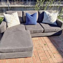 Gray Modern Reversible Sectional Sofa