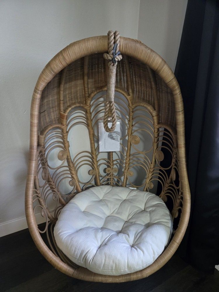 Anthropologie Peacock Hanging Chair