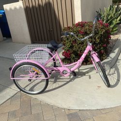 Folding Tricycle-Ladies Pink 