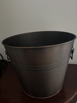 Bronze metal bucket