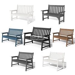 Premium HDPE Outdoor Loveseat Bench Patio Furniture