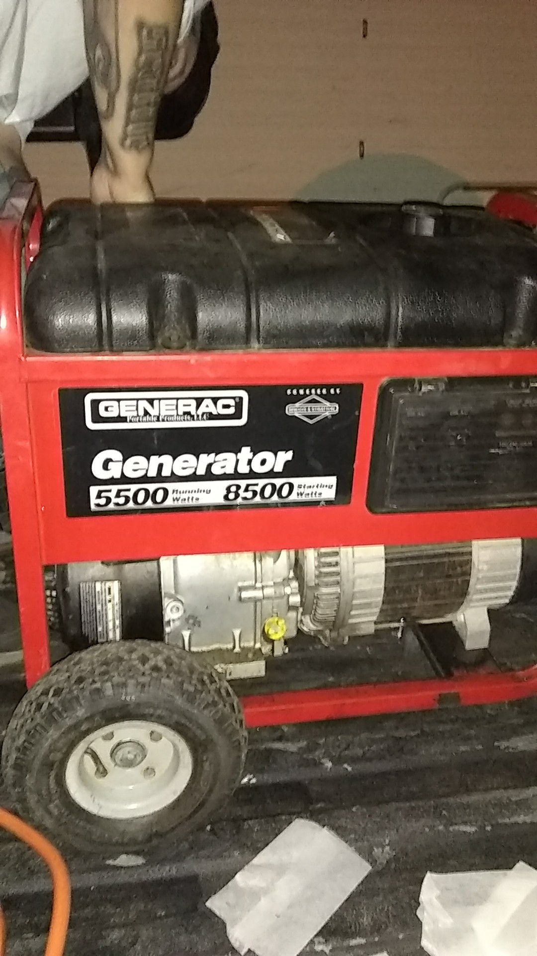 Generac 5500 continuous and 8500 startup generator