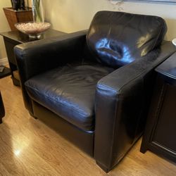 2 Black Single Couches