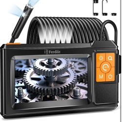 Dual-Lens Borescope with Light,Endoscope Camera with Light with 4.3" IPS Screen,1920P HD
