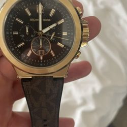 Michael Kors Watch Brown Mk Print