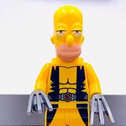 LAST ONE Homer Simpson as Wolverine Minifigure Mini Figure Toy
