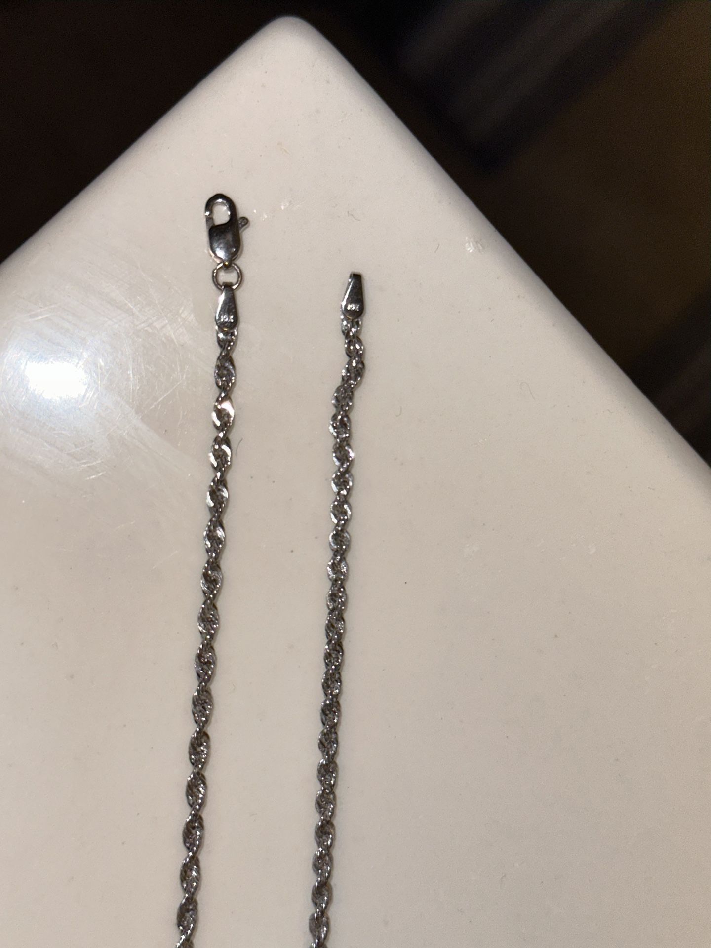 White Gold Rope Chain