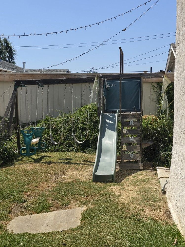 Swing Set With Slide
