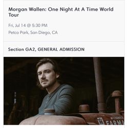Morgan Wallen Pit Ticket