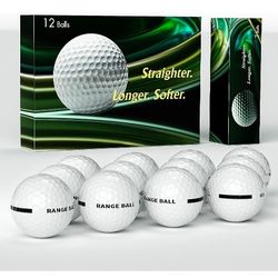 Golf Practice Balls 12 Pack with 382 Dimple Design, Compression 82-85°, 45.9g Solid Rubber, Durable & High Bounce, 250-255 Yard Distance, Golf Trainin