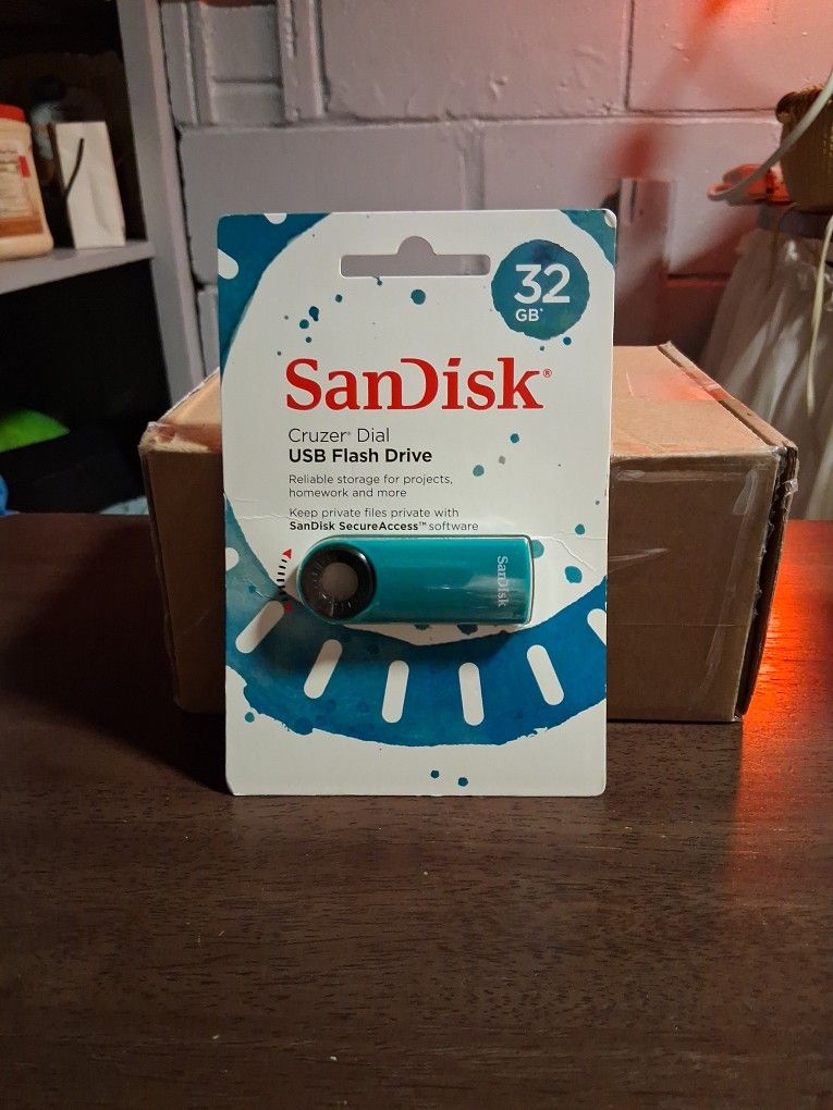 SanDisk Brand New Cruzer Dial Usb Flash Drive 32 Gb Sealed