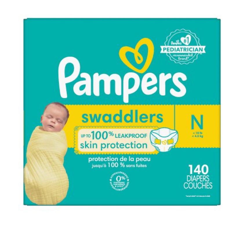 Pampers swaddles, Newborn/140ct 