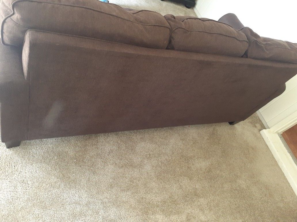 Ashley's Brown Fabric Sofa