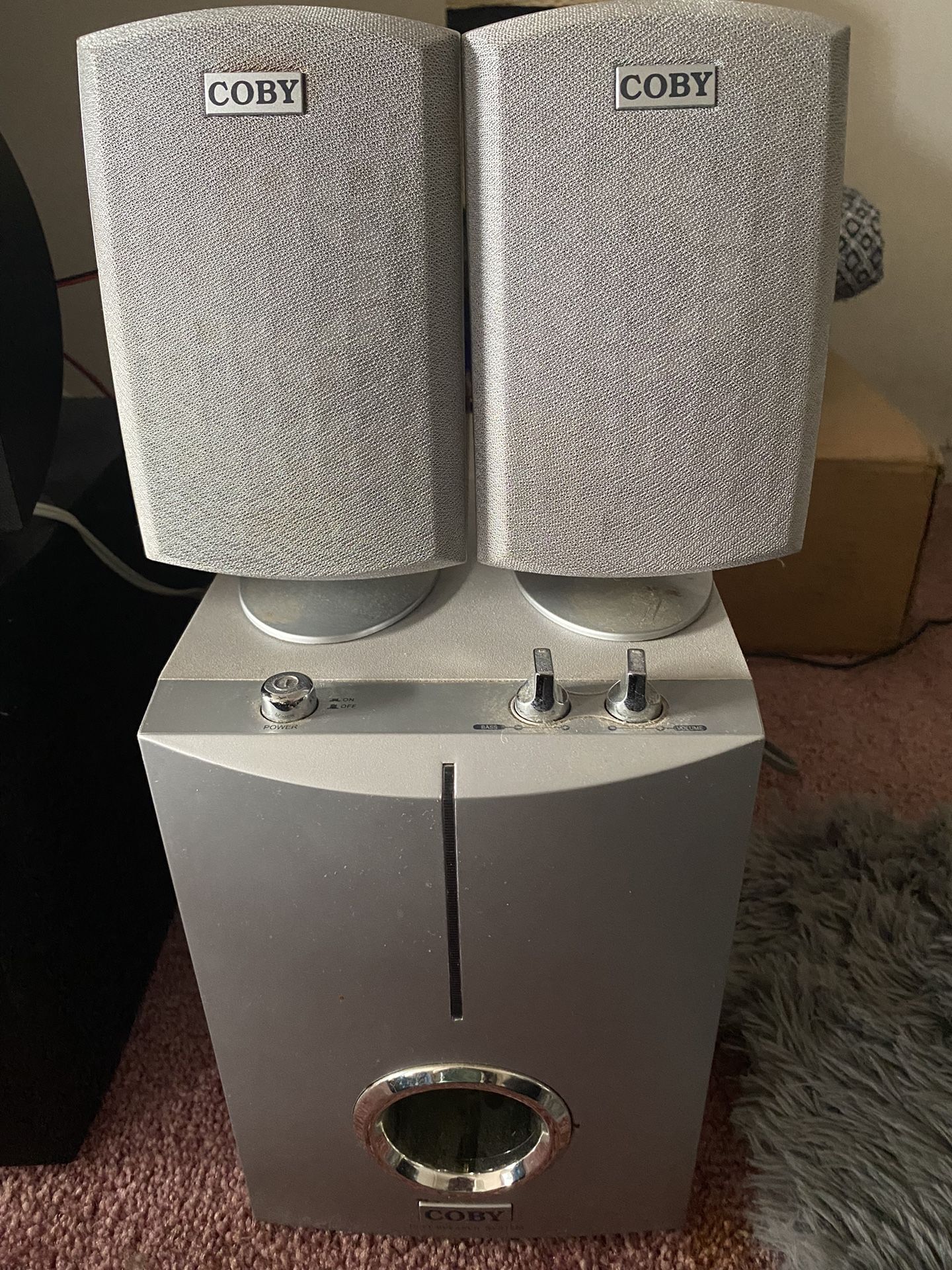 Coby CSP 62 100 Watt High Performance Speaker Set X2 for Sale in New