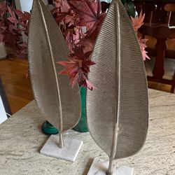 Silver Metal Leaves.