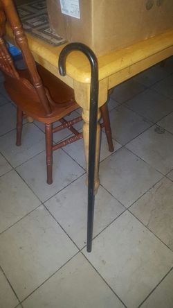 Wooden black walking cane