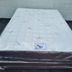  Brand New Queen Size Pillowtop Mattress Included Box Spring 