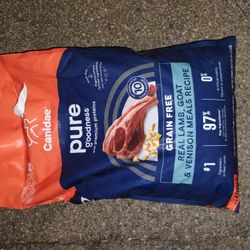 22lbs Grain Free Canidae Pure Limited Ingredient Premium Adult Dry Dog Food, Real Lamb, Goat &amp; Venison Meals Recipe